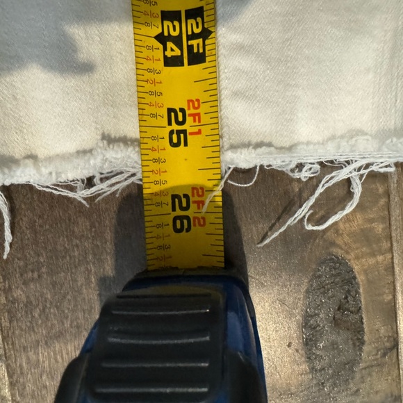 EXPRESS Slim Super High Rise Denim Perfect Size 8R  White Straight Leg Jeans - Picture 17 of 17